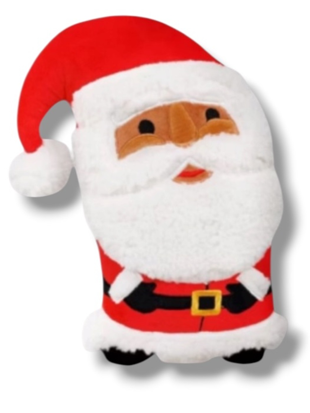 Wondershop Target Faux Shearling Brown Santa Claus Pillow Embroidered Sherpa